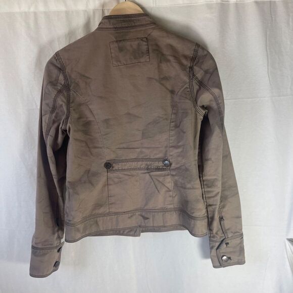 BKE Taupe/Tan Tie Dye Utility Jacket Sz S - Picture 2 of 6